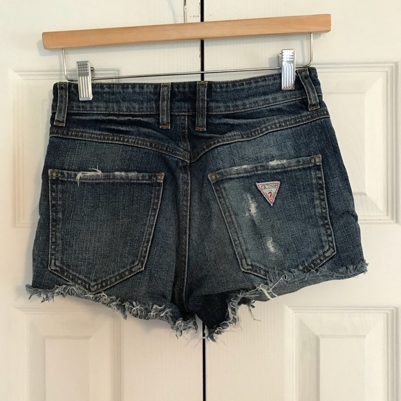 Guess High Waisted Jean Shorts 24 - Picture 2 of 4